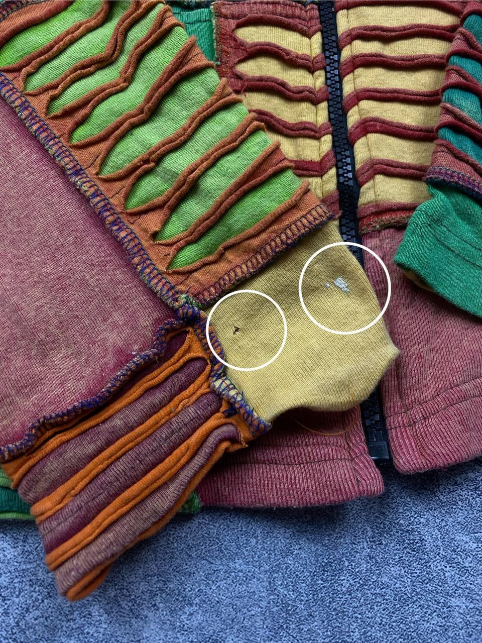 Vintage Avant Garde Patchwork Vintage Y2K Hoodie Hippie Rare Size US L / EU 52-54 / 3 - 12 Thumbnail