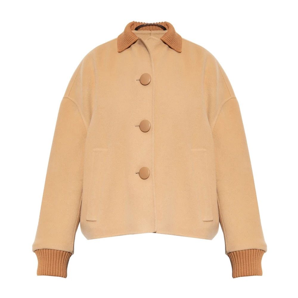 Marni o1w1db11125 Camel Jacket in Beige Size XL / US 12-14 / IT 48-50 - 1 Thumbnail