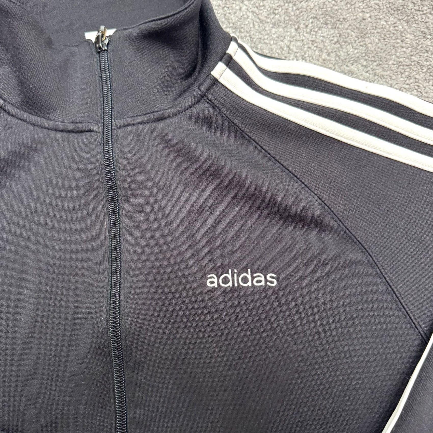 Adidas VINTAGE adidas Track Jacket Mens XL Black White Full Zip Active Size US XL / EU 56 / 4 - 5 Thumbnail