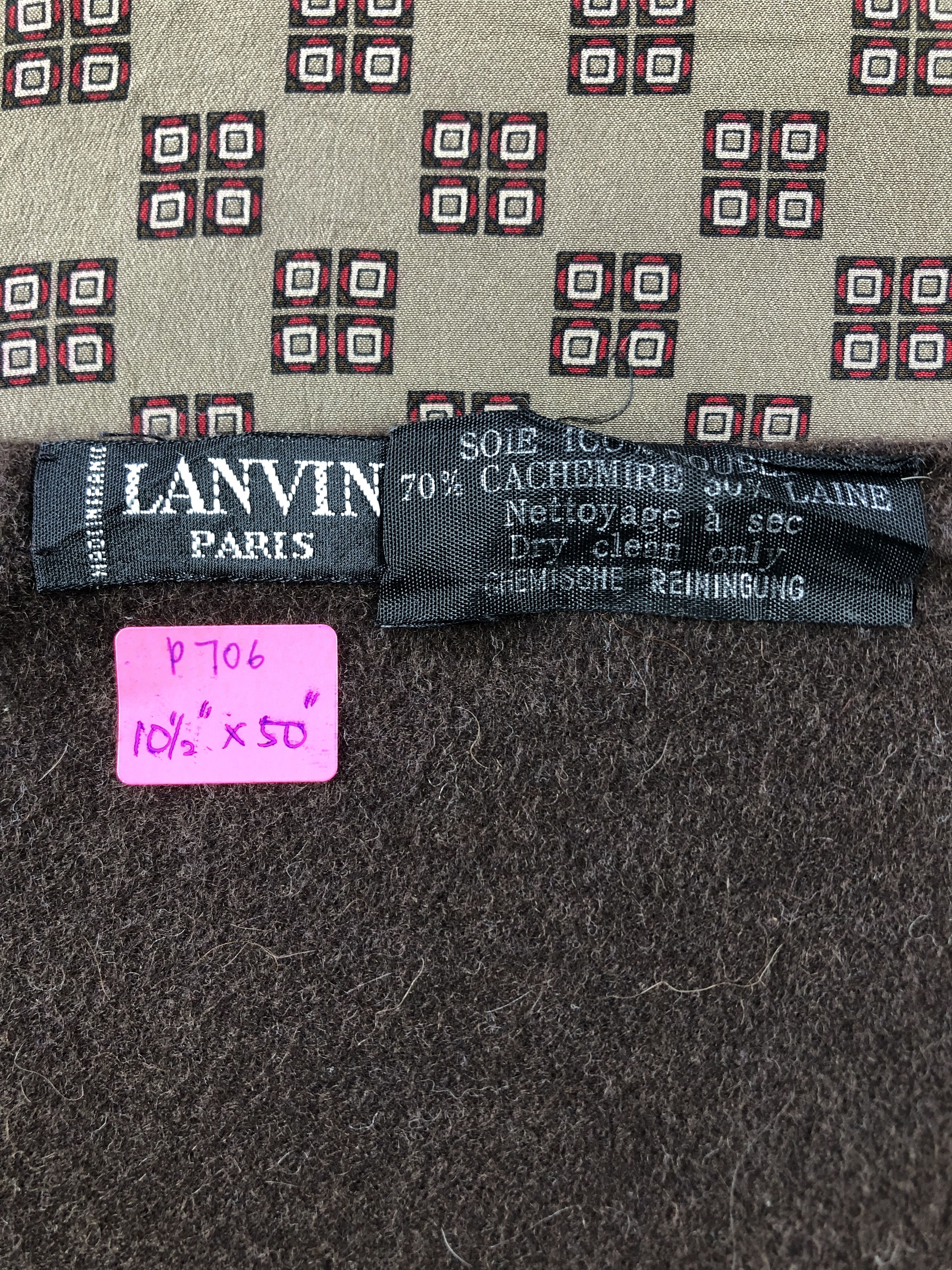 Lanvin Lanvin Silk Wool Scarf / Muffler / Neckwear P706 Size ONE SIZE - 4 Thumbnail
