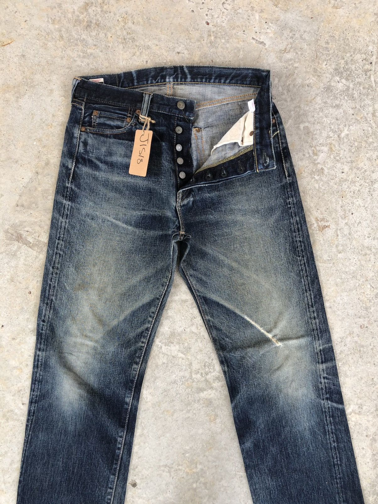 Momotaro Jeans Momotaro 0905SP Selvedge Denim Distressed Jeans Size US 31 - 4 Thumbnail