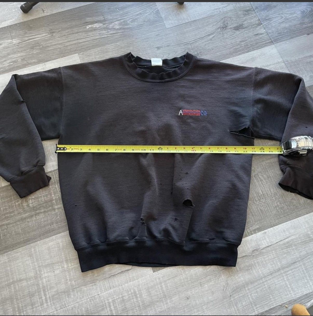 Vintage Thrashed and Faded Vintage Demolition Crewneck Size US L / EU 52-54 / 3 - 8 Thumbnail