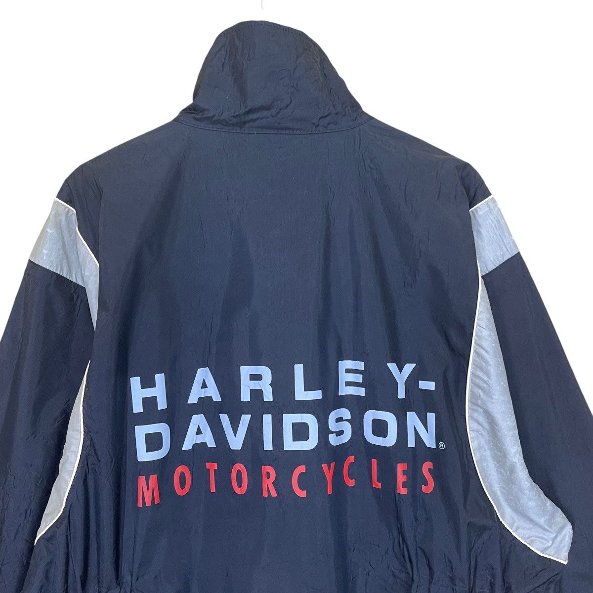 Harley Davidson × Vintage Vintage 90s Harley Davidson Windbreaker Zipper Jacket Size US XL / EU 56 / 4 - 2 Thumbnail
