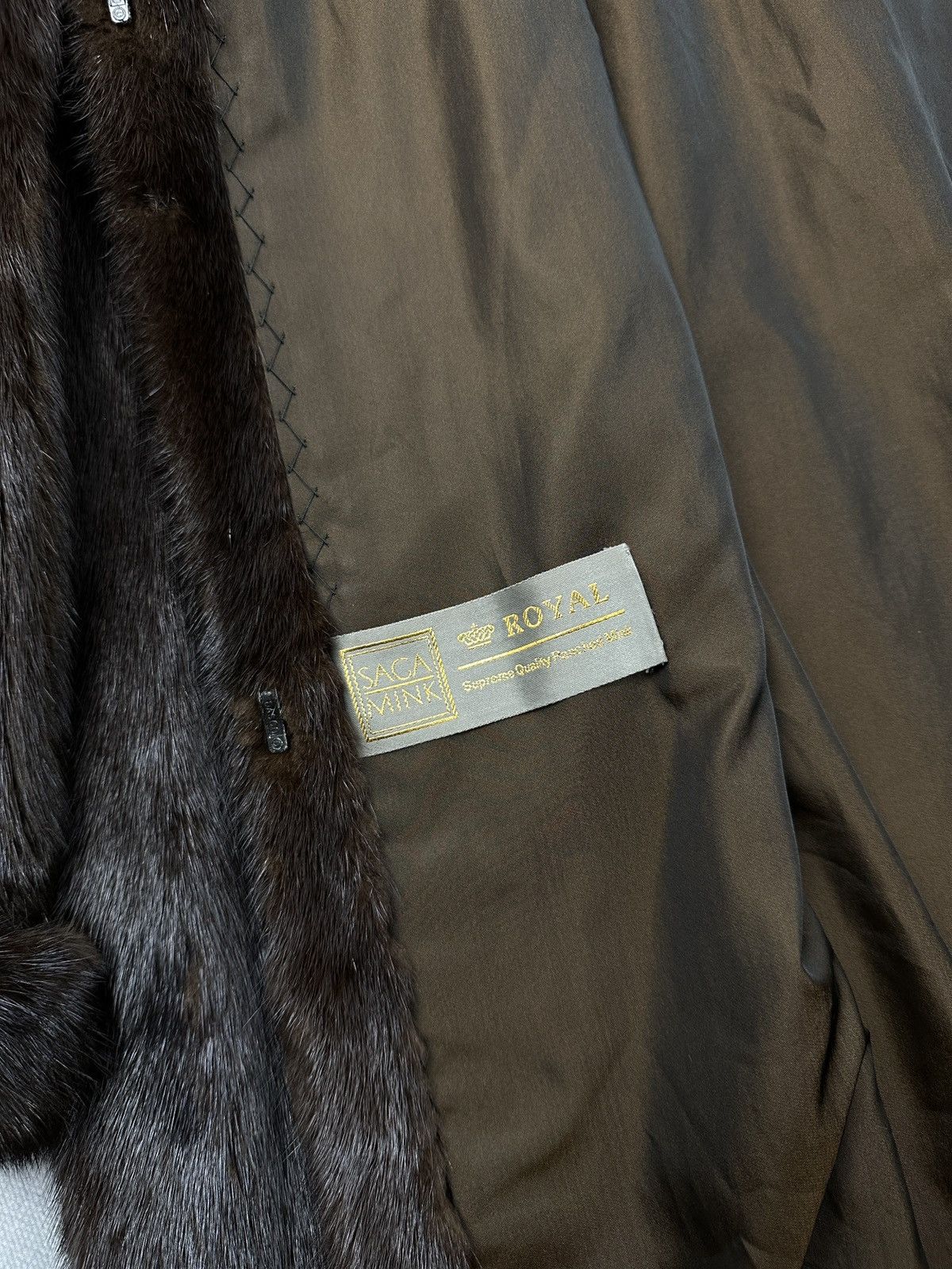 Sagafurs Rare Vintage SAGA Mink Royal Brown Full-Length Fur Lux Coat Size L / US 10 / IT 46 - 25 Thumbnail