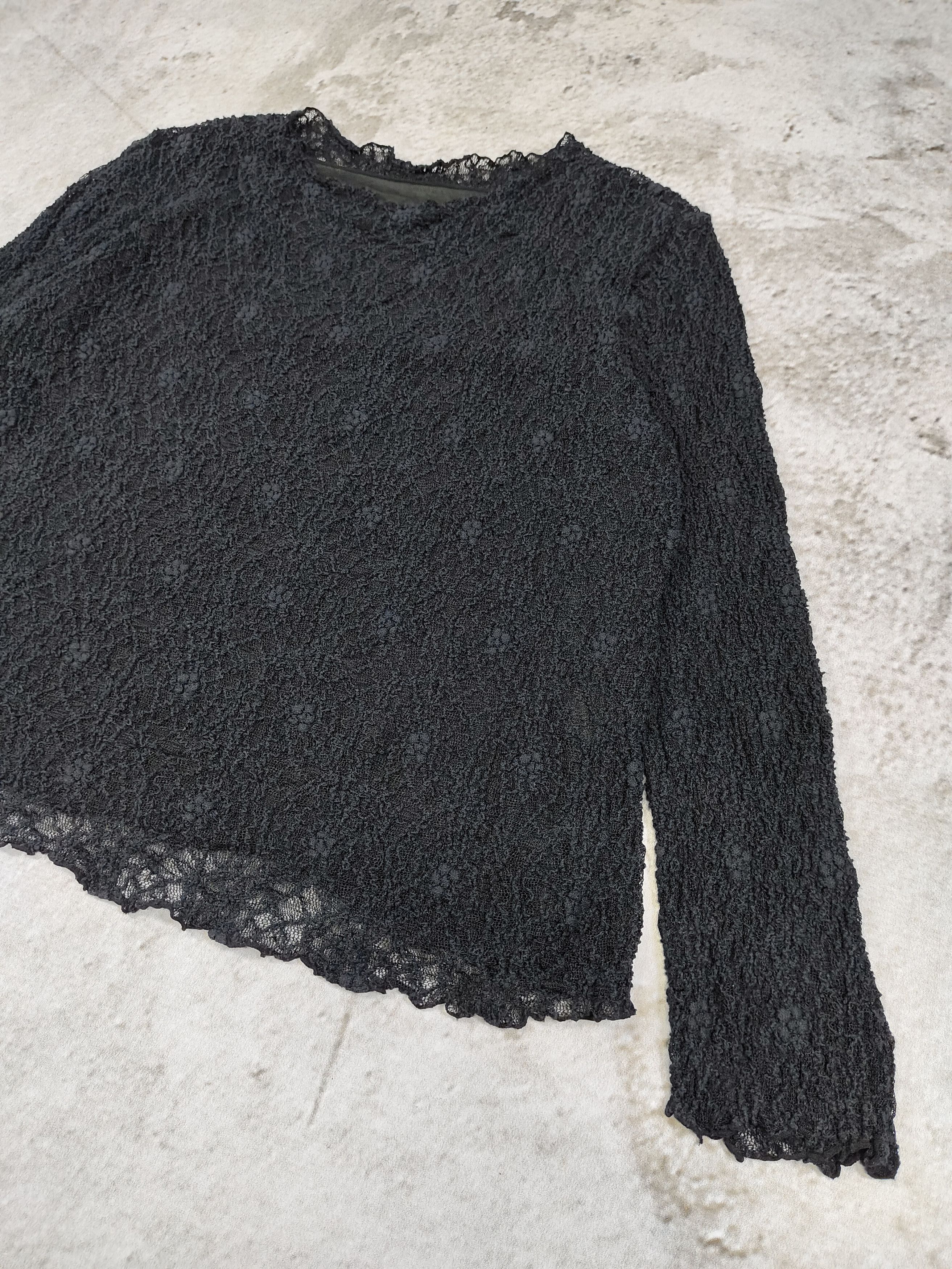 Japanese Brand Jeure Manean🇯🇵Romantic Goth Textured Lace Layered Top Size M / US 6-8 / IT 42-44 - 5 Thumbnail