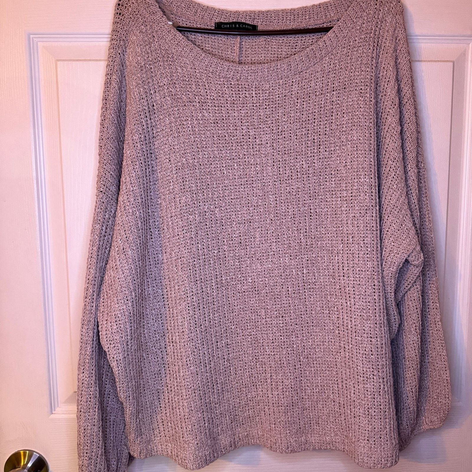 & Other Stories Chris & Carol Light Purple Open Knit Relaxed Sweater Women Size 3XL / US 20-22 - 1 Thumbnail