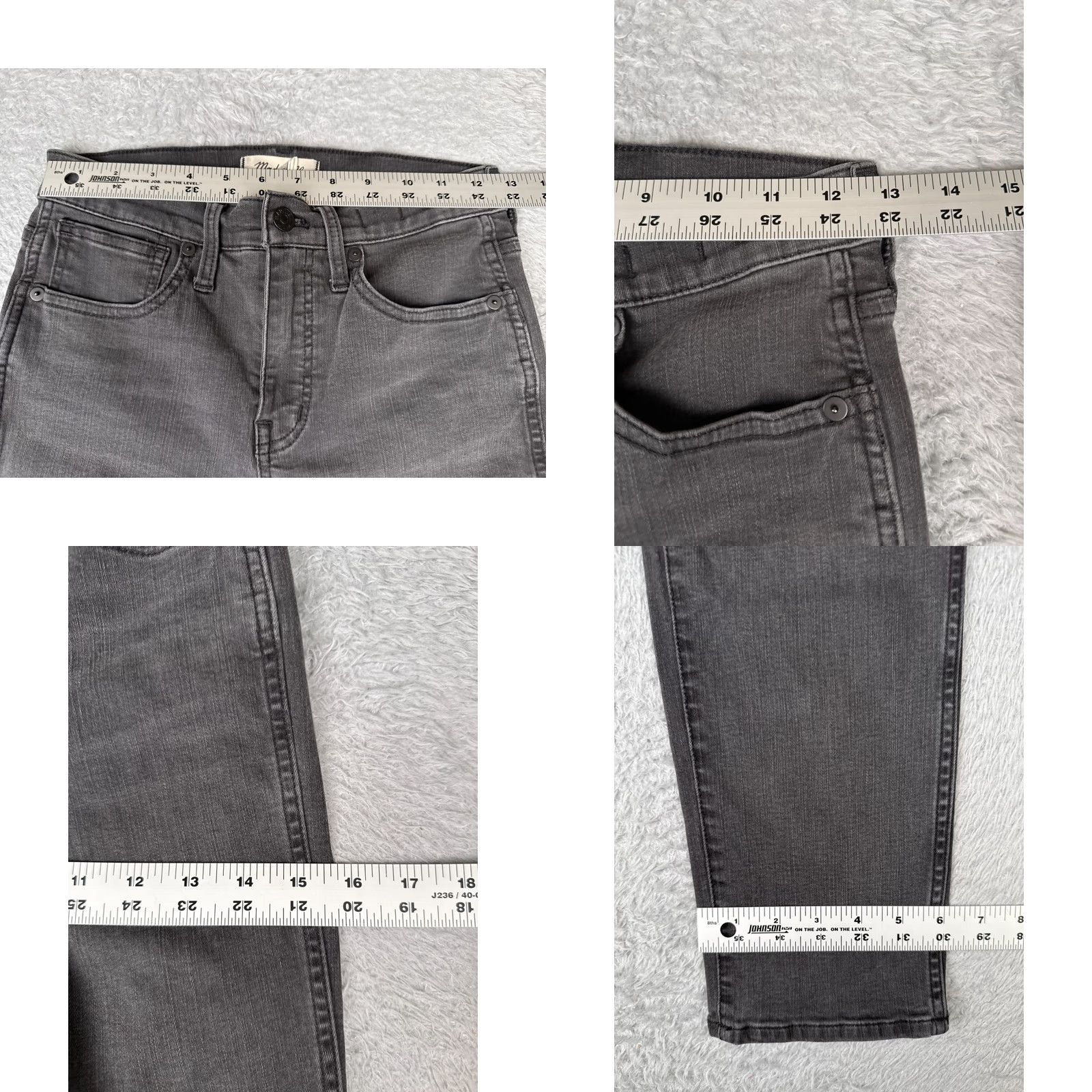 Madewell Madewell Jeans Women 25 Black Mid Rise Stovepipe Cotton Blend Stretch 25x26 Denim Regular 5-Pocket Distressed Logo 90s Retro Designer Mens Women Girls Size 42" / US 20 - 9 Thumbnail