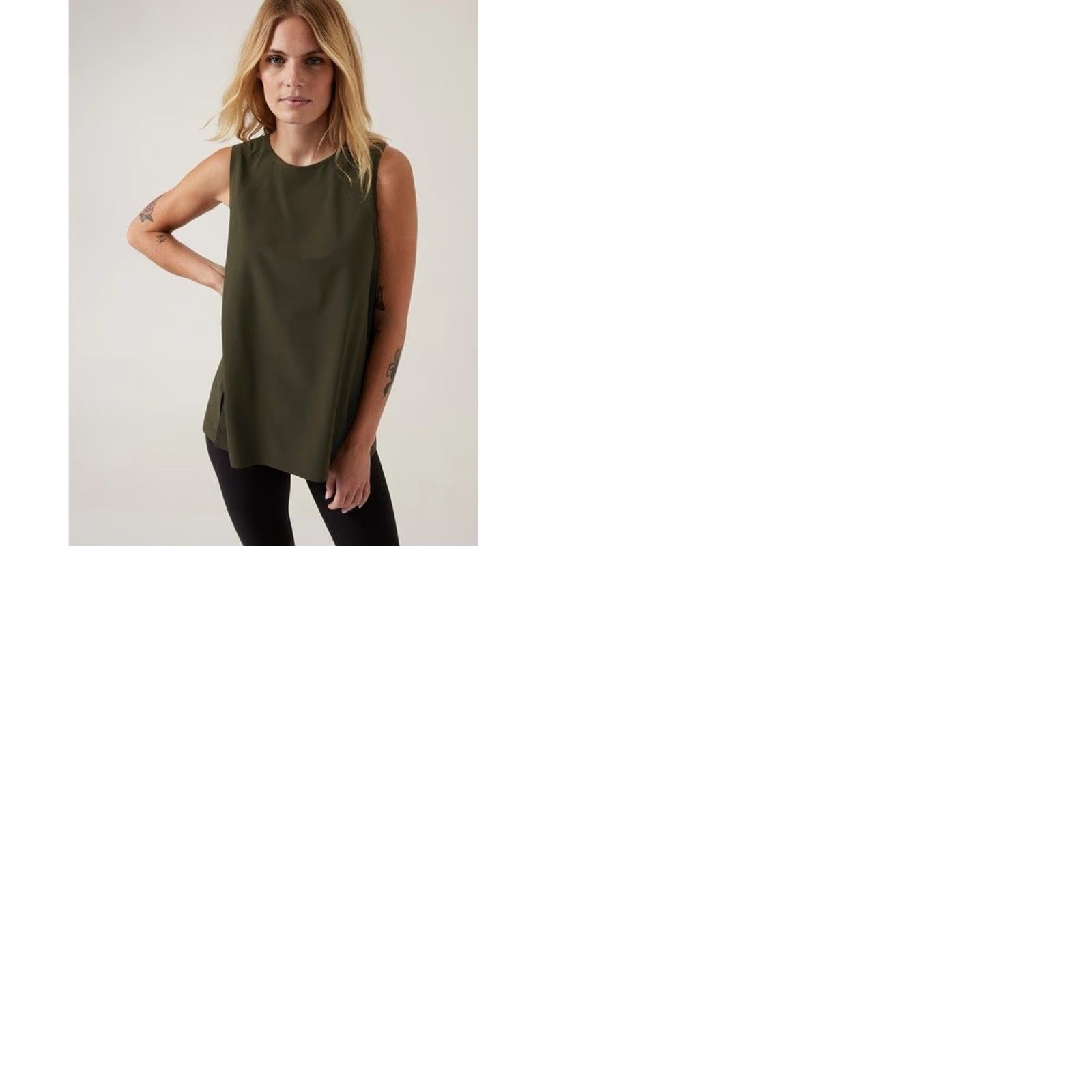 Athleta Athleta Women’s Top M Green Zephyr Sleeveless Crew Neck Pullover Activewear Size M / US 6-8 / IT 42-44 - 9 Thumbnail