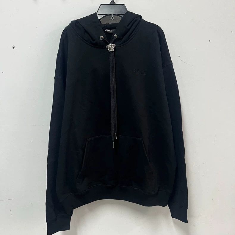 Versace Versace Black hooded sweatshirt classic Medusa avatar draw Size M / US 6-8 / IT 42-44 - 1 Thumbnail
