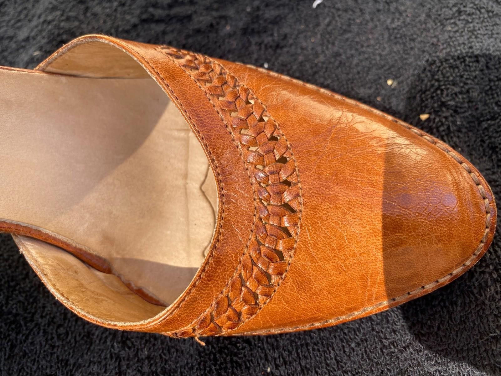 Designer Rare! Vintage Womens Carol Horn Closed ToeHeel Sz.8.5 (S631) Size US 8.5 / IT 38.5 - 5 Thumbnail