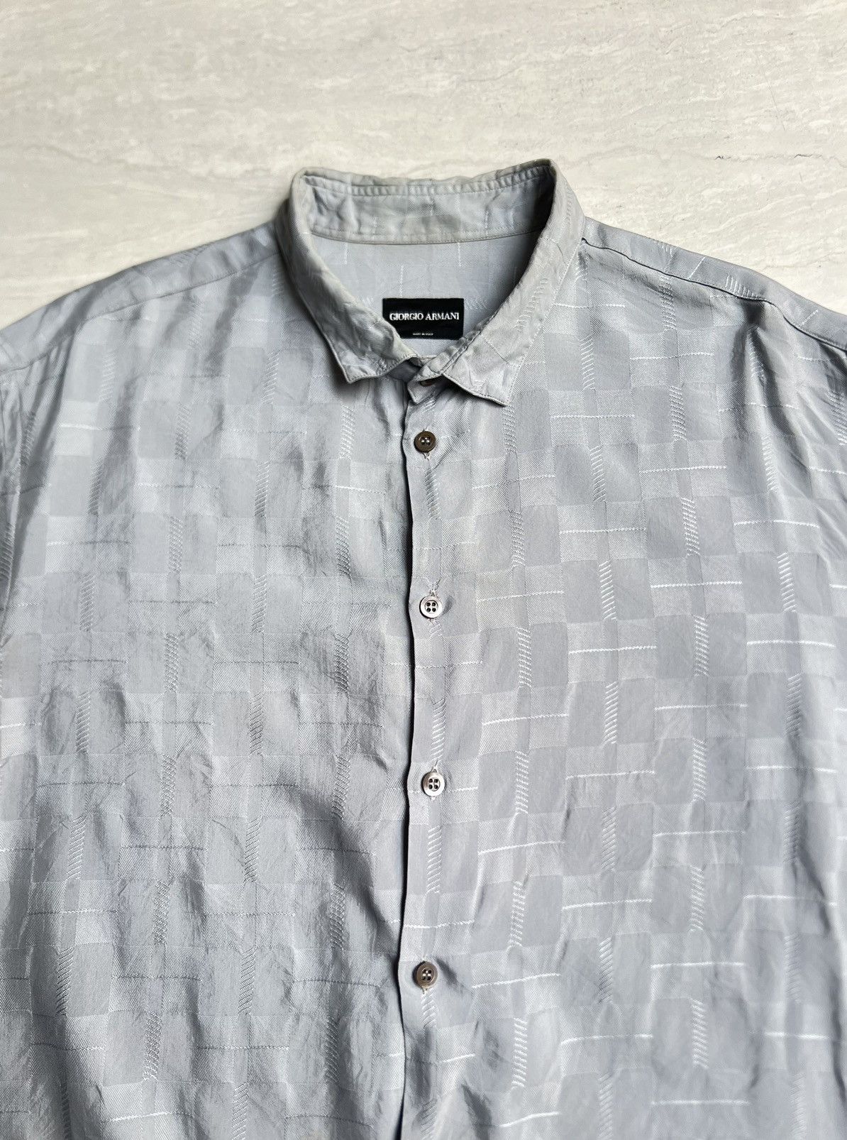 Giorgio Armani GIORGIO ARMANI Grey Shirt Size US L / EU 52-54 / 3 - 9 Thumbnail