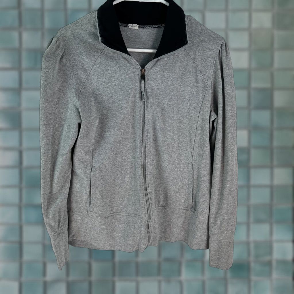 Champion C9 By Champion Jacket Adult Large Gray Men's Full Zip Collared Casual Solid Cotton Spandex Mens Size US L / EU 52-54 / 3 - 1 Thumbnail