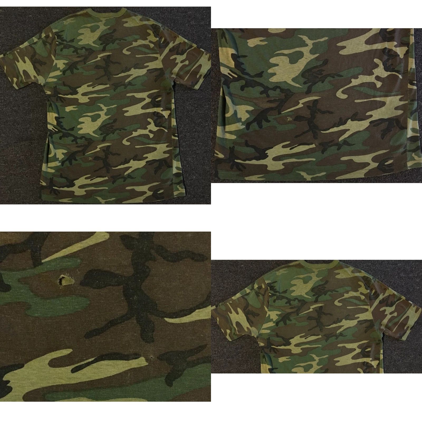 Vintage Vtg 80s Faded Distress Camo Shirt M L Army Military Punk Grunge Biker PFU PE 90s Size US M / EU 48-50 / 2 - 9 Thumbnail