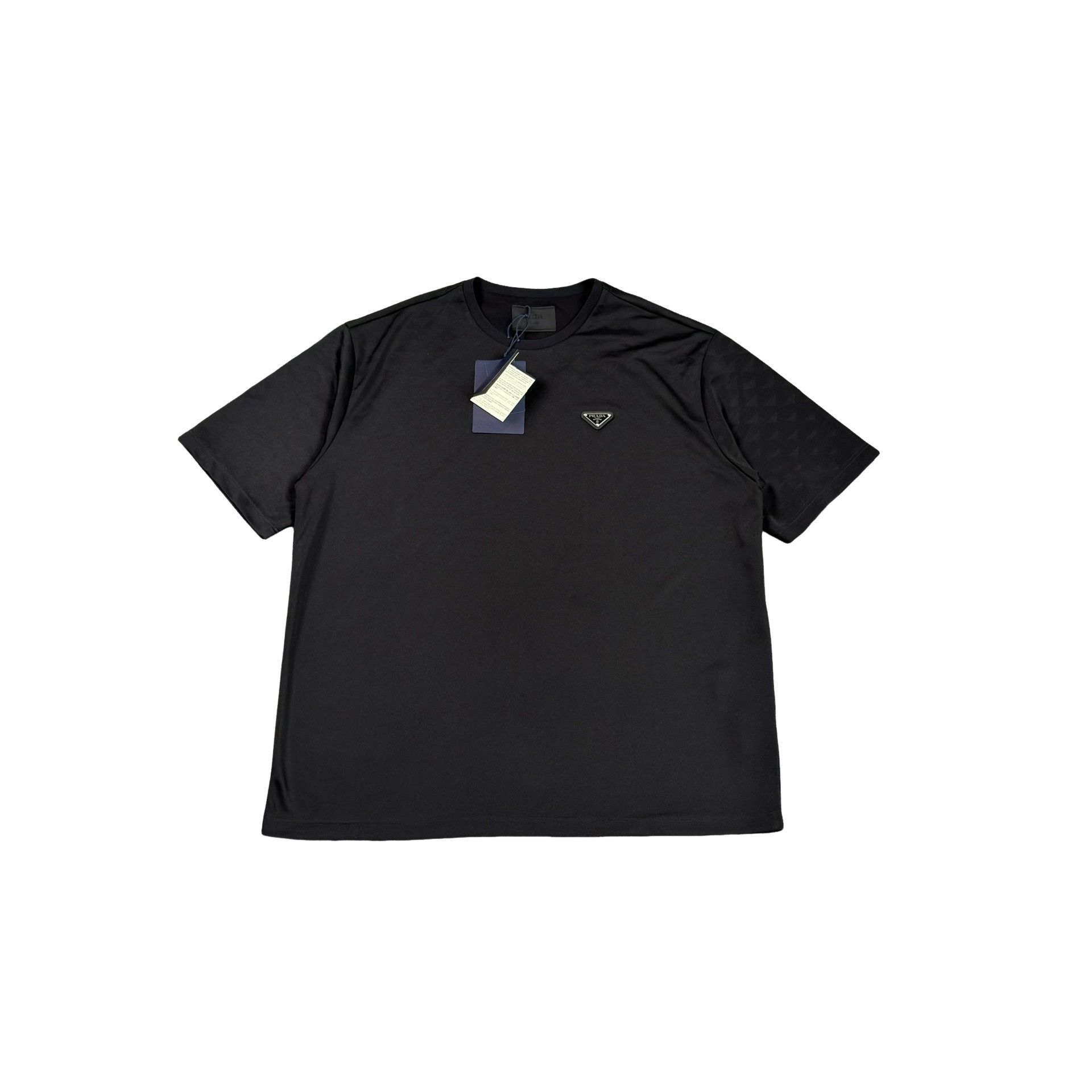 Prada Prada Triangle Logo Ribbed T-Shirt XXL Size US XXL / EU 58 / 5 - 1 Thumbnail