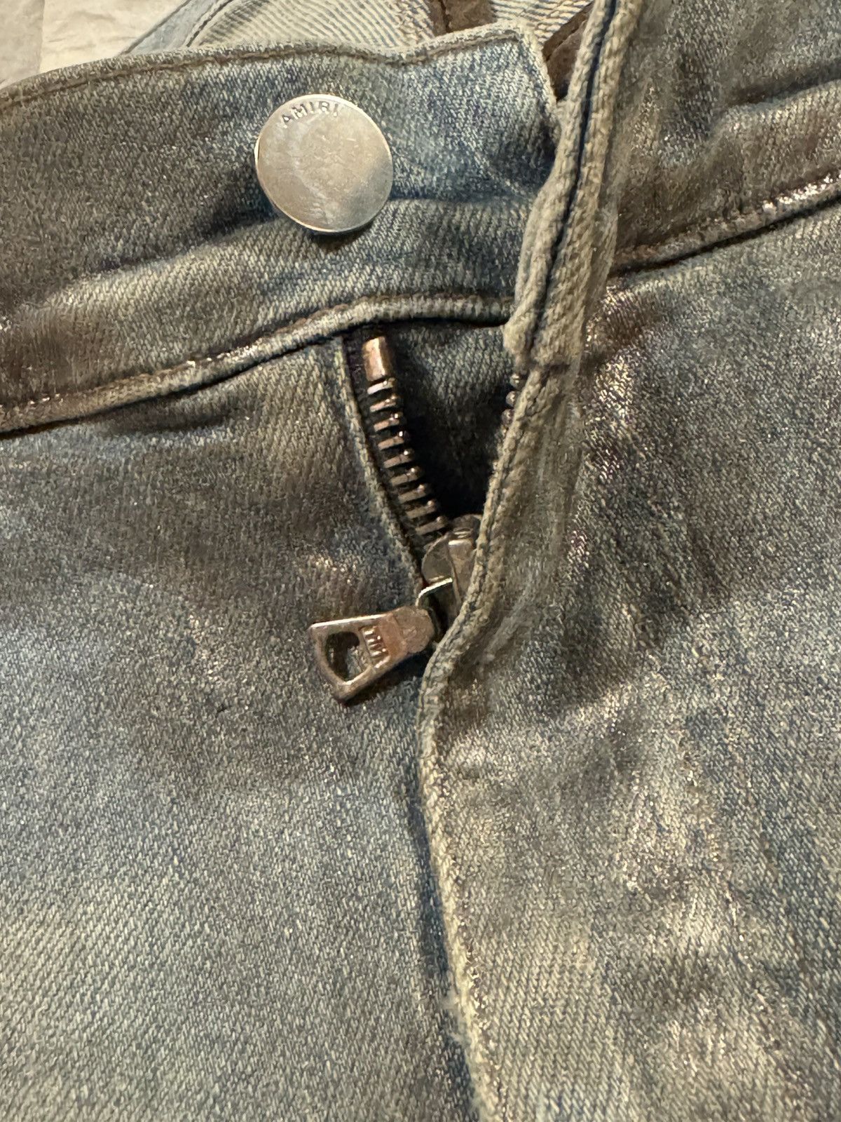 Amiri Amiri MX1 'Shotgun' slim fit foil finish denim jeans Size 33 Size US 33 - 10 Thumbnail