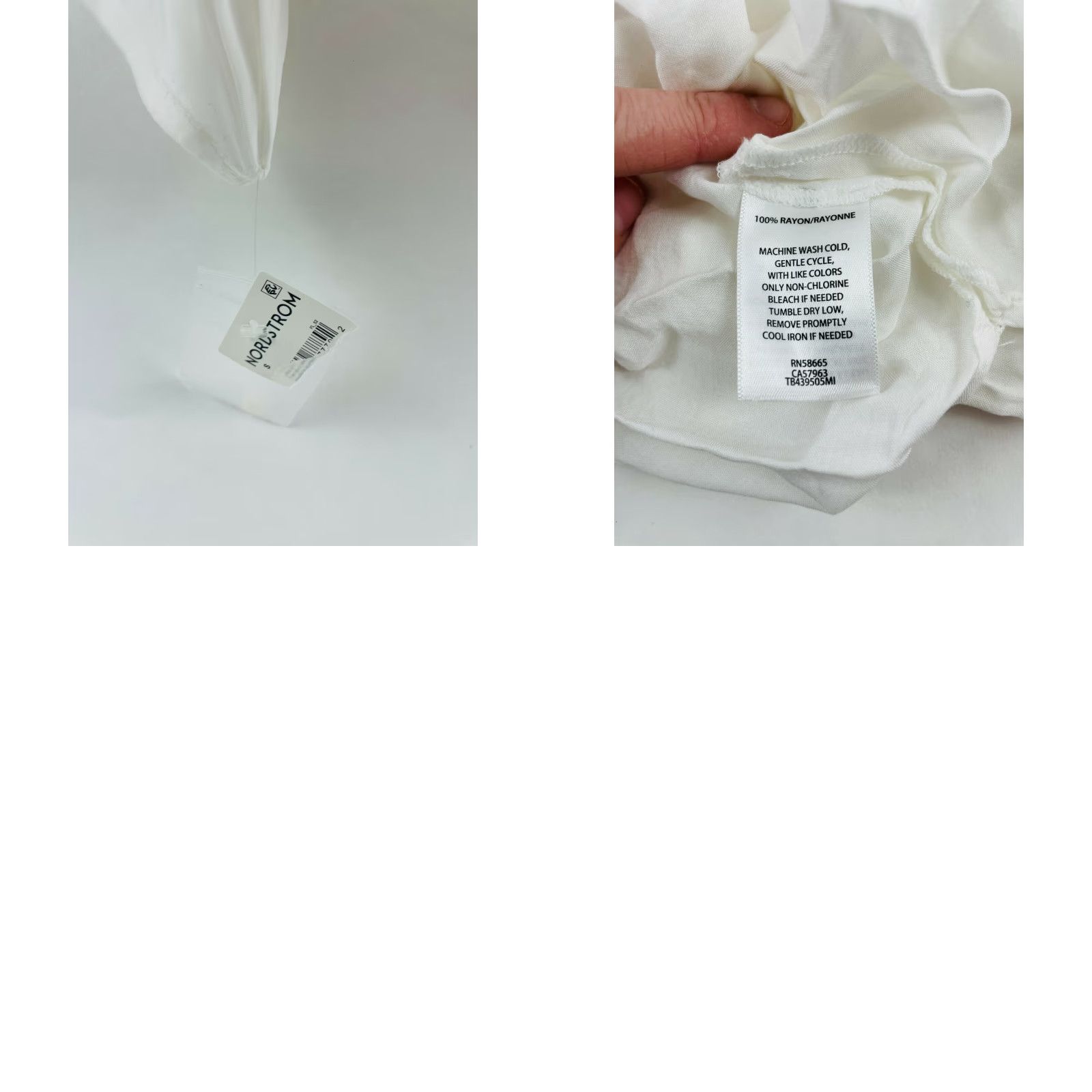 Treasure & Bond Treasure & Bond Blouse Shirt Women's Small White Long Flare Sleeve Keyhole Size S / US 4 / IT 40 - 8 Thumbnail