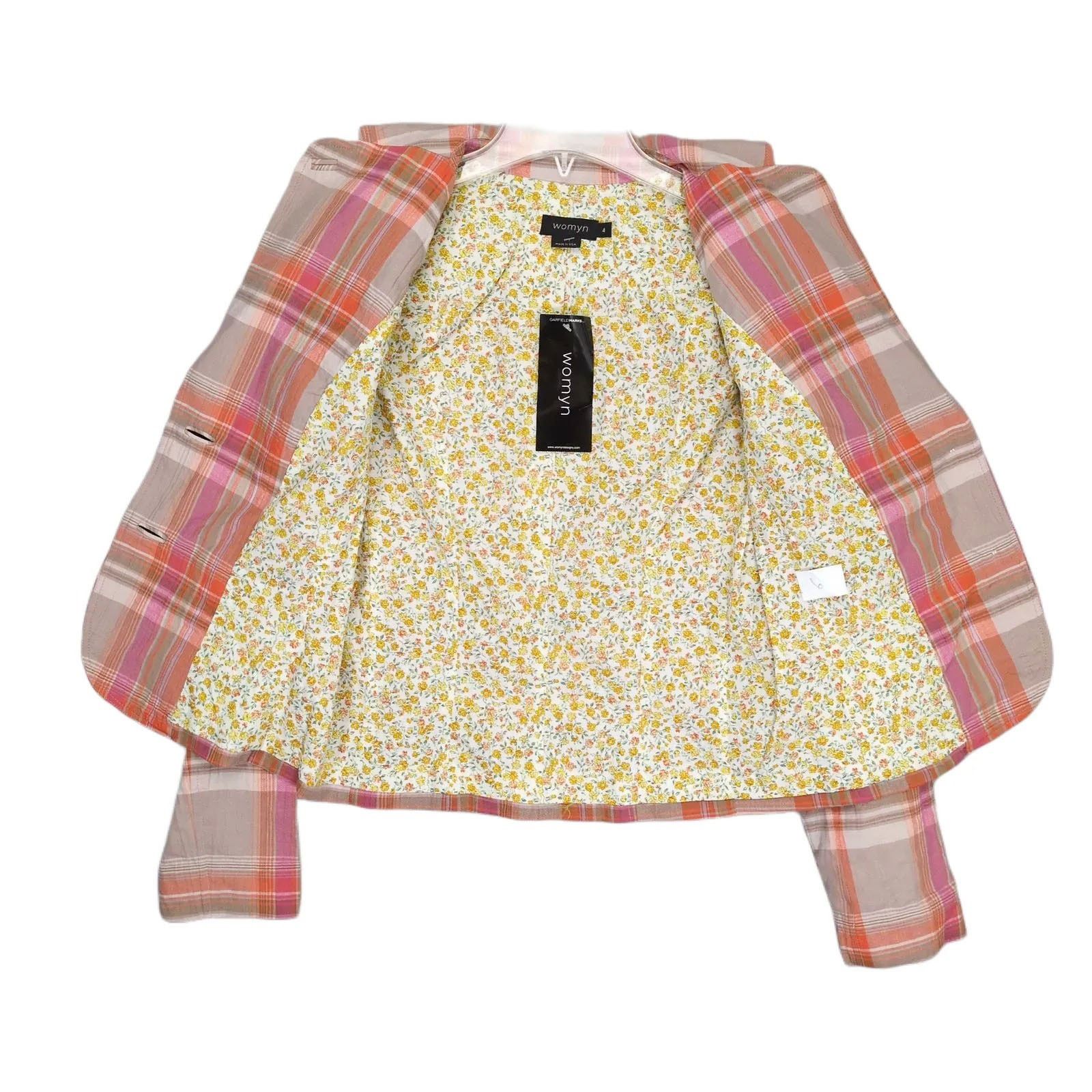 Vintage NWT Garfield & Marks Womyn Women's 4 Plaid Blazer $216 Size S / US 4 / IT 40 - 2 Thumbnail