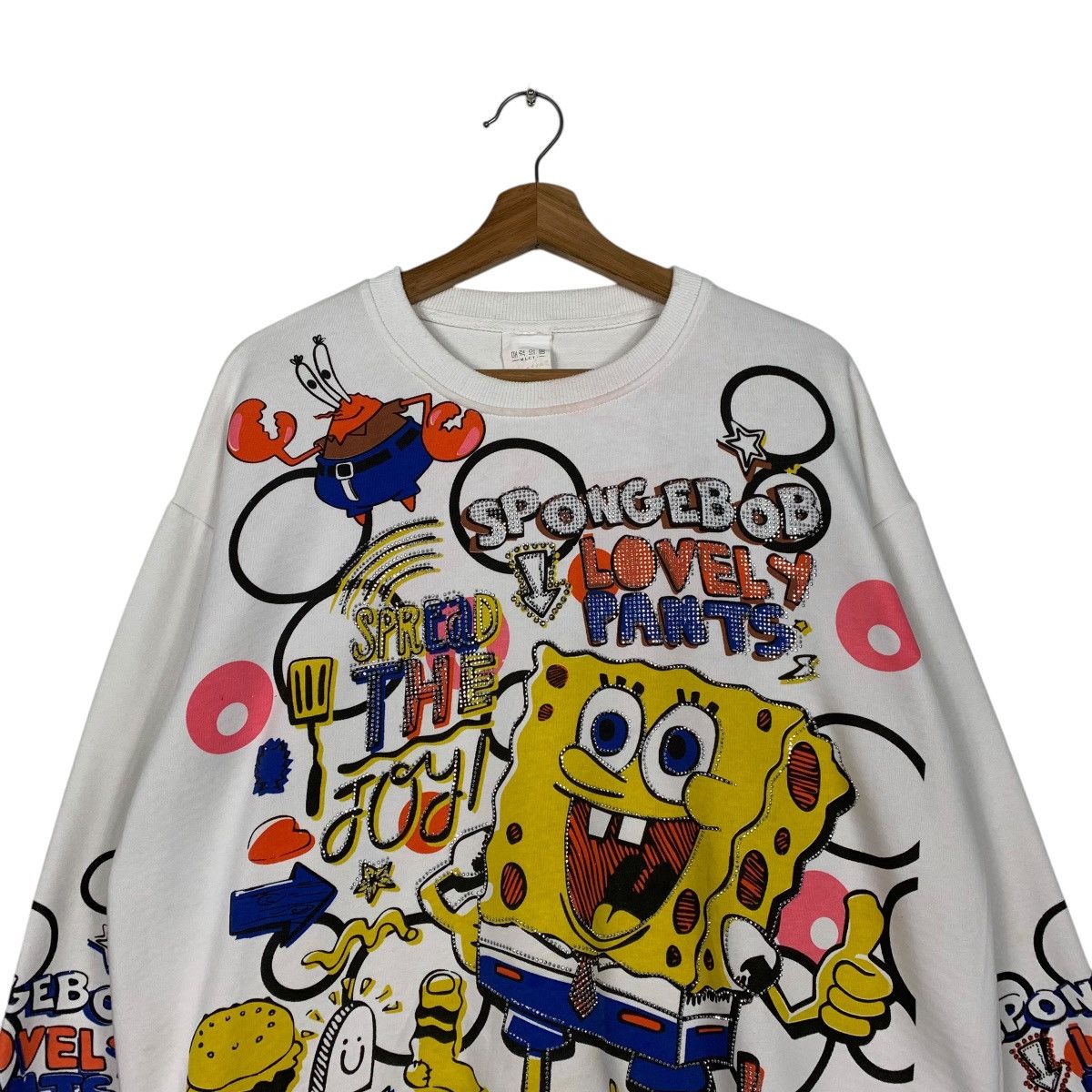 Japanese Brand Spongebob Lovely Pants Fullprint Sweatshirt Size US M / EU 48-50 / 2 - 2 Thumbnail