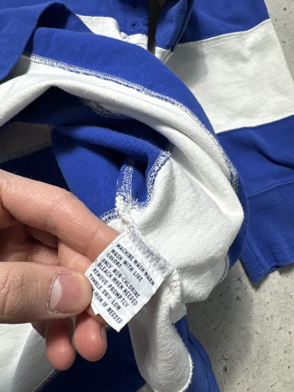 Polo Ralph Lauren Polo Ralph Lauren Striped Rugby Sweatshirt Vintage #21 Size US XXL / EU 58 / 5 - 8 Thumbnail