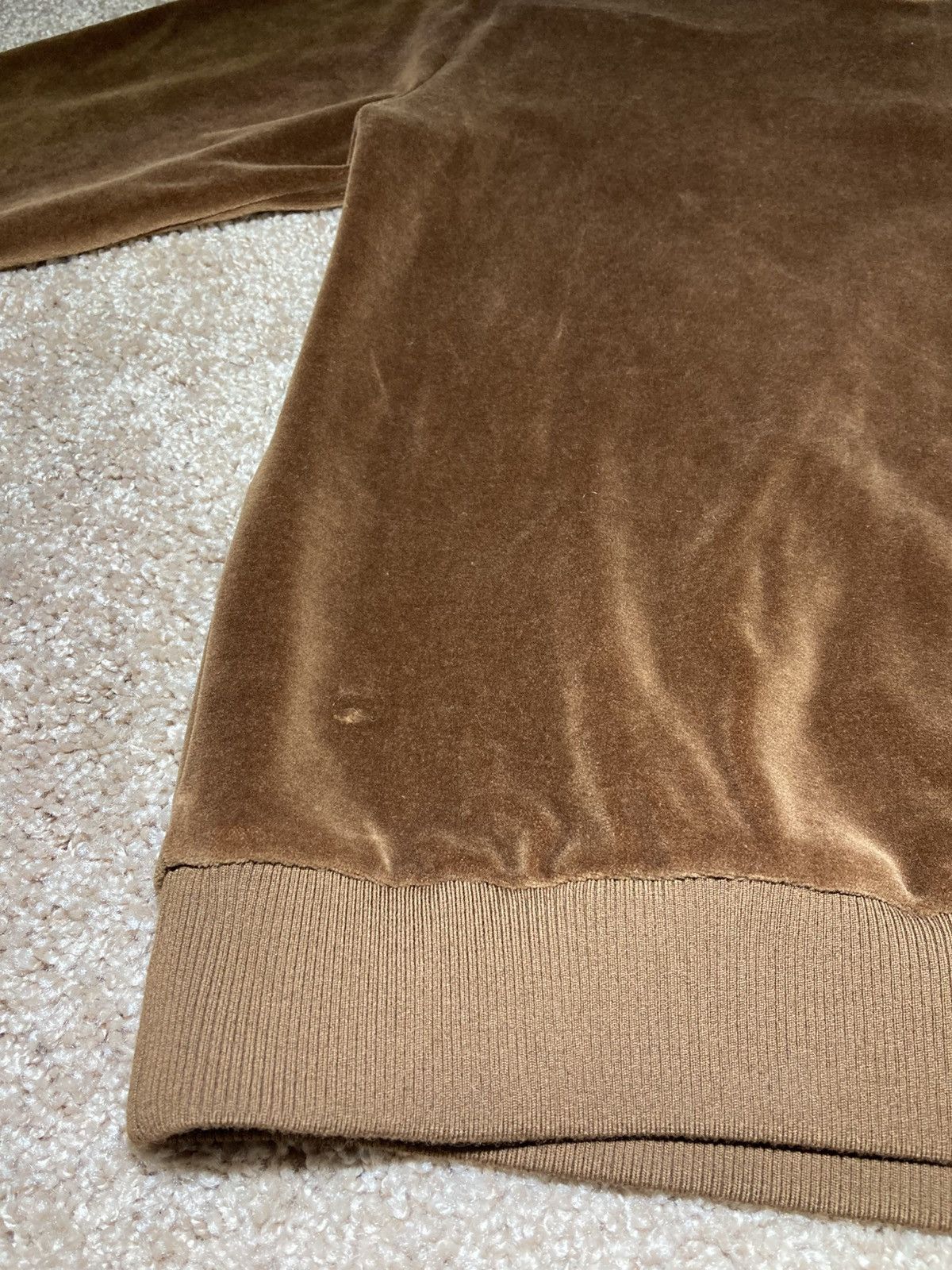 Celine × Hedi Slimane FW20 Celine Velour Polo Pullover Velvet 2020 AW20 Chocolate Size US S / EU 44-46 / 1 - 11 Thumbnail