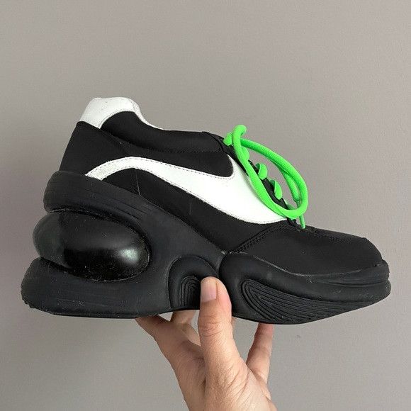 Vintage Vintage 90s Y2K Black White Bubble Platform Sneakers - 6.5 Size US 6.5 / IT 36.5 - 2 Thumbnail