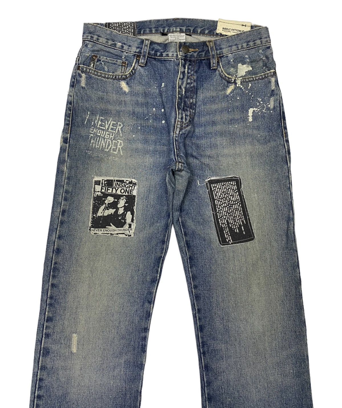 14th Addiction 🔥THE VOID INSIGHT FIFTYONE PUNK GOTH DISTRESSED DENIM JEANS Size US 32 / EU 48 - 5 Thumbnail