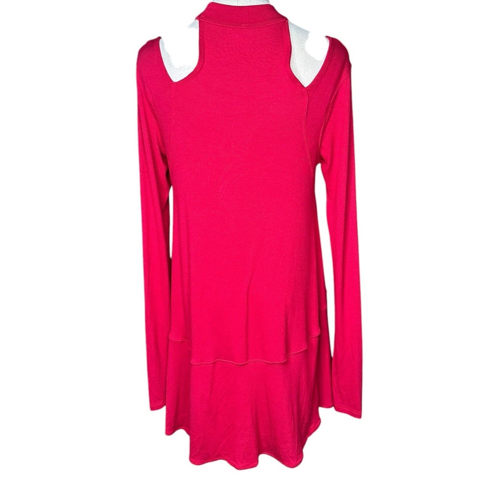 Free People Free People Red Downtown Girl Cut Out Swing Tunic Top Size S / US 4 / IT 40 - 7 Thumbnail