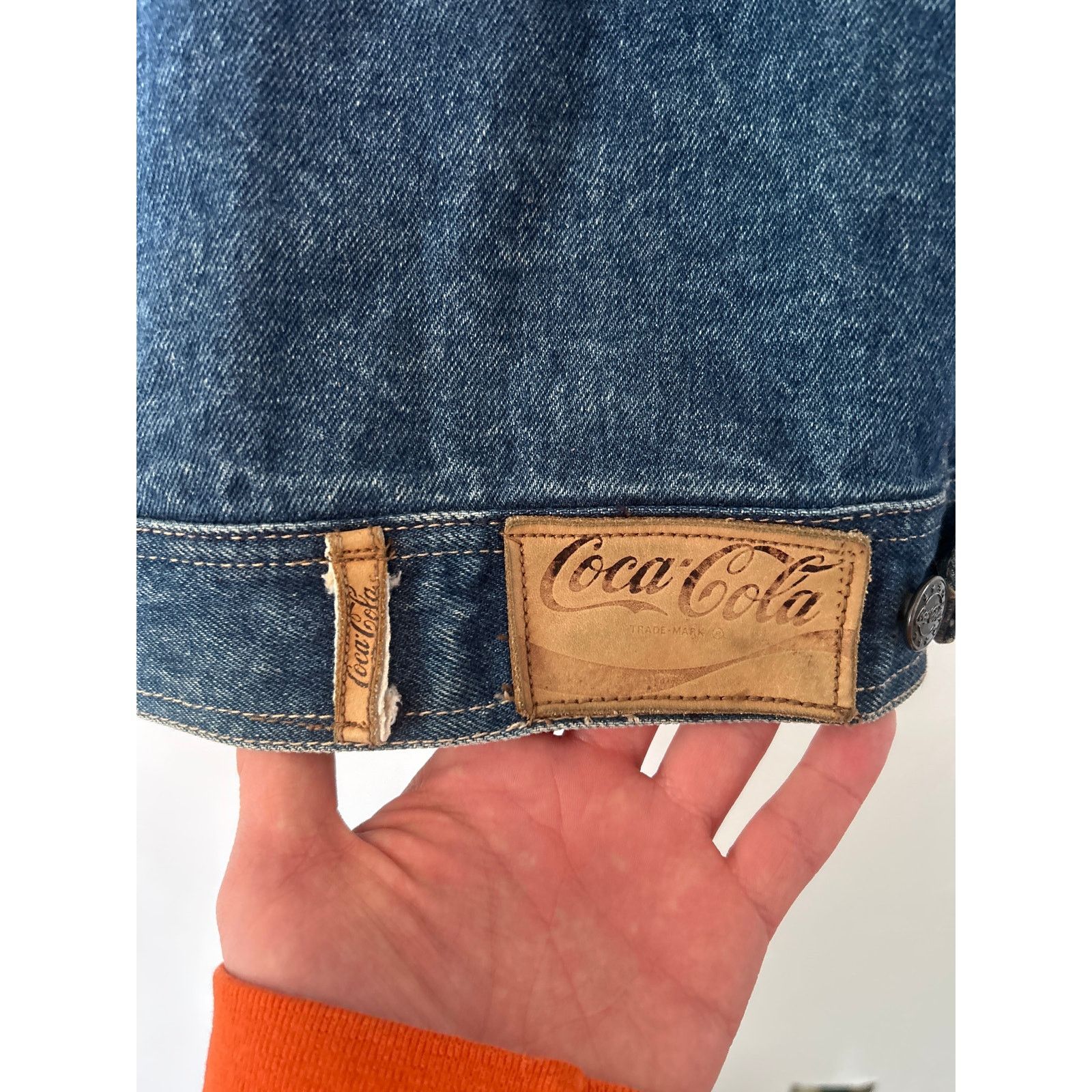 Coca Cola Vintage 80s Coca Cola Embroidered Denim Jacket Blue Large Size M / US 6-8 / IT 42-44 - 4 Thumbnail