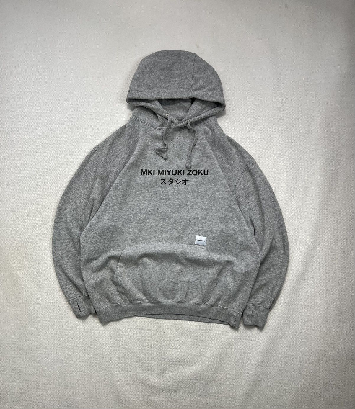 Baggy Hoodie Mki Miyuki Zoku Big Logo Grey