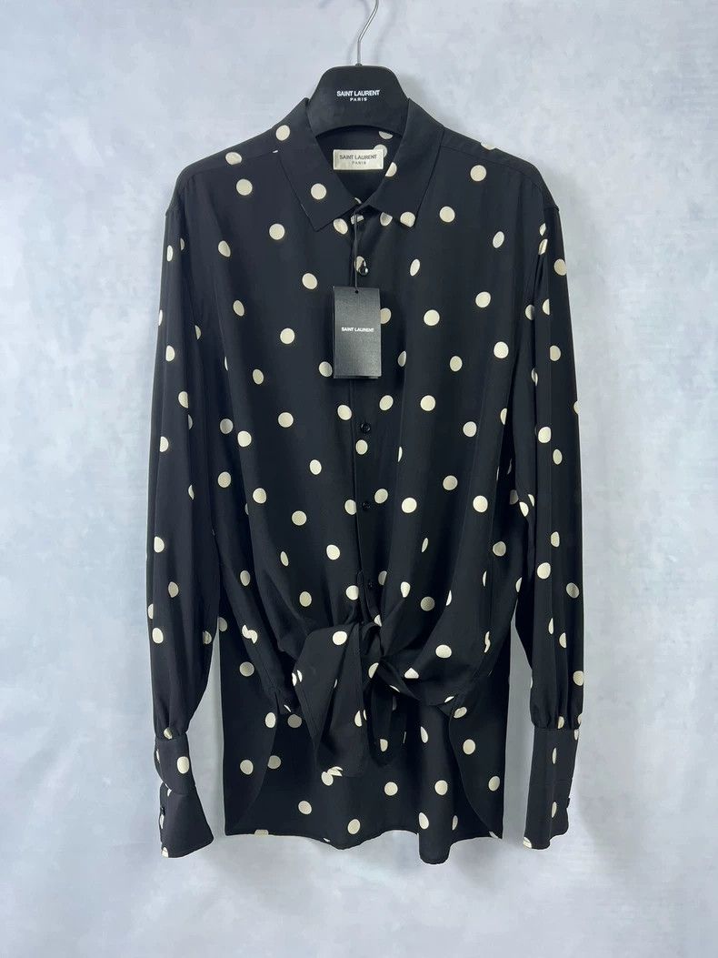 Saint Laurent Polka Dot Silk Shirt-dmc