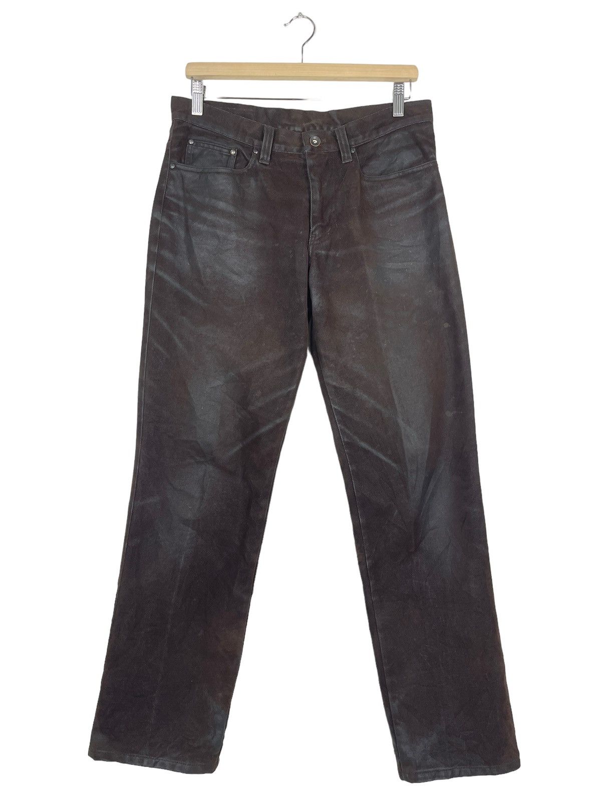 Japanese Brand Crazy Jun Men Black Jeans Size US 33 - 1 Thumbnail