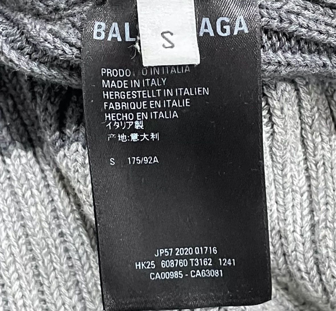 Balenciaga Balenciaga back lock logo gray white striped sweater Size US S / EU 44-46 / 1 - 5 Thumbnail