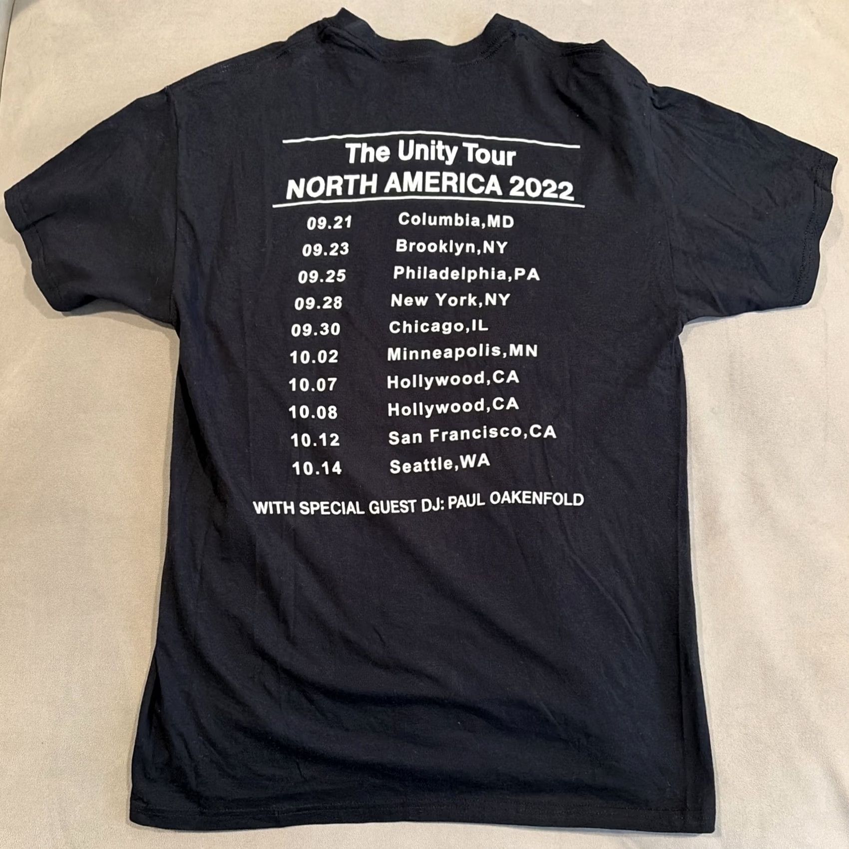 Fruit Of The Loom NWOT New Order & Pet Shop Boys 2022 Unity Tour North America T Shirt M Men Black XS? Wait Size US M / EU 48-50 / 2 - 4 Thumbnail