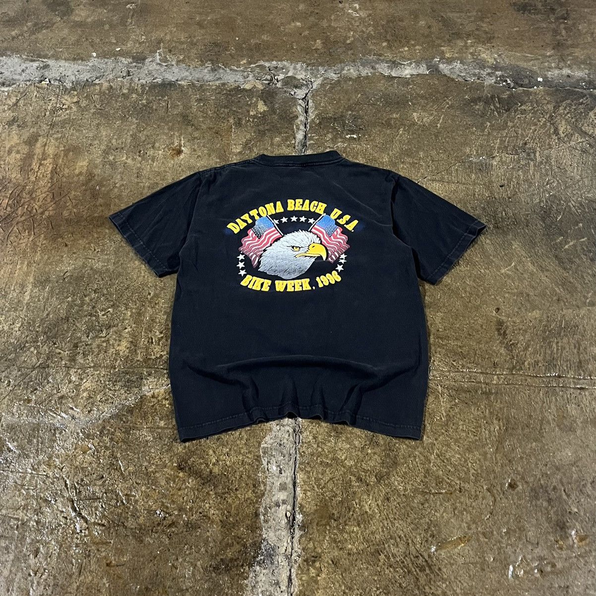 Harley Davidson × Vintage Vintage 1996 Daytona Bike Week Tee Shirt Eagle Grunge Small Size US S / EU 44-46 / 1 - 2 Thumbnail