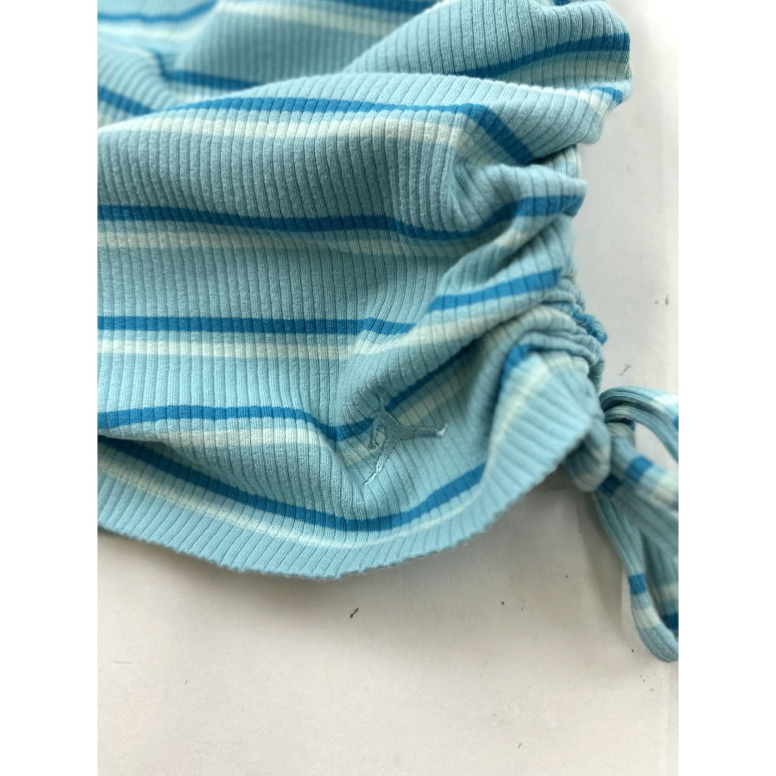 Nike VINTAGE Nike Air Jordan Dress Women’s XS Blue One Shoulder Ribbed Striped Casual Mini Size XS / US 0-2 / IT 36-38 - 3 Thumbnail