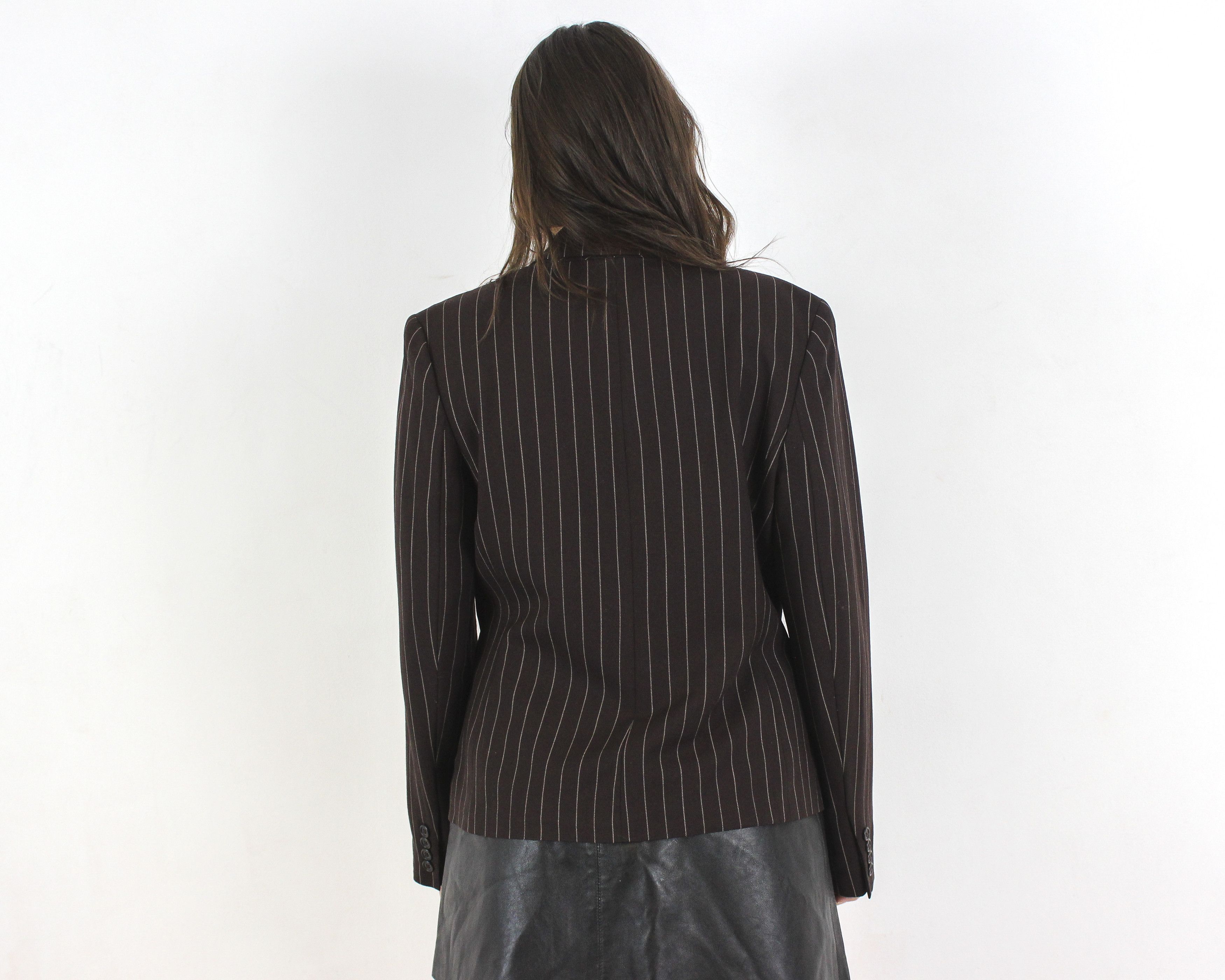 Lauren Ralph Lauren × Ralph Lauren × Vintage Women M UK 10 Wool Blazer Jacket Top Coat EU 40 Button Up Size M / US 6-8 / IT 42-44 - 3 Thumbnail
