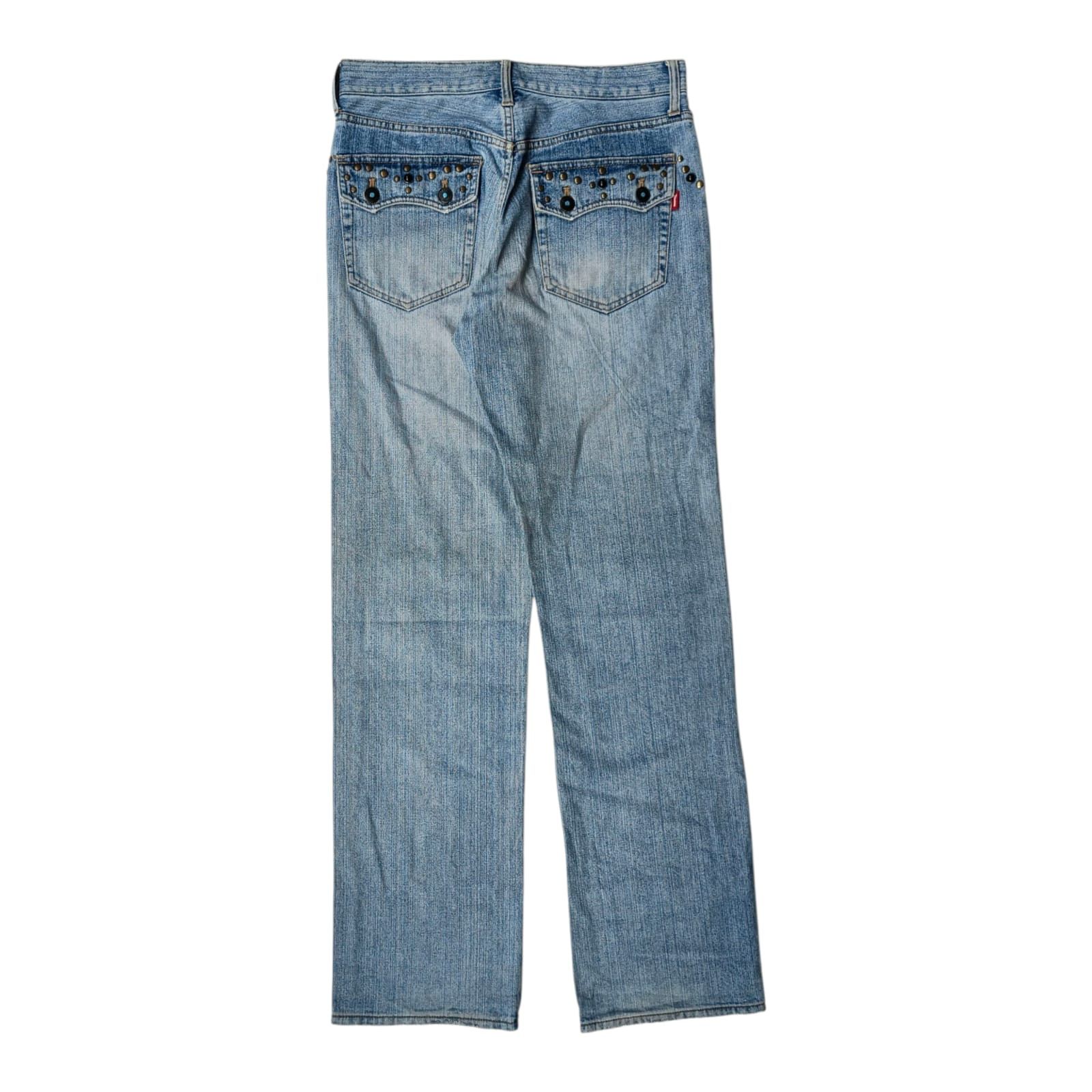 Japanese Brand Pluvious Rivet Studded Trousers Denim Pants Size US 30 / EU 46 - 3 Thumbnail