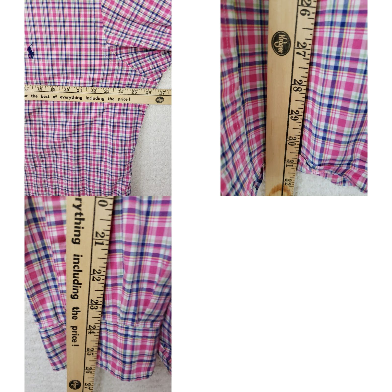 Ralph Lauren Ralph Lauren Shirt Mens XXL Pink Plaid Classic Fit Button-Up Long Sleeve Size US XXL / EU 58 / 5 - 9 Thumbnail