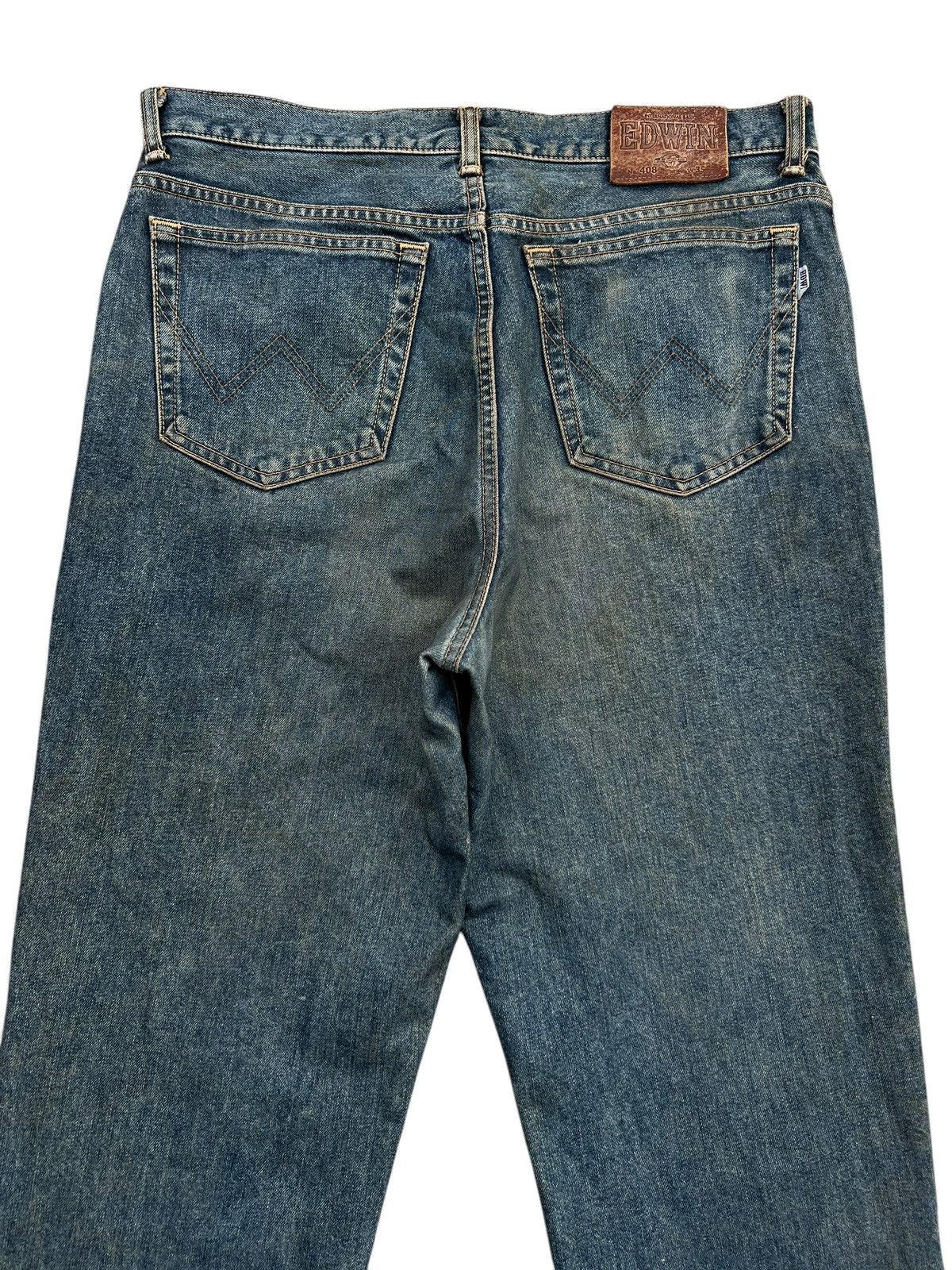 Edwin Vintage Edwin Distressed Mudwash Wide Denim Jeans 36x30 Size US 36 / EU 52 - 5 Thumbnail