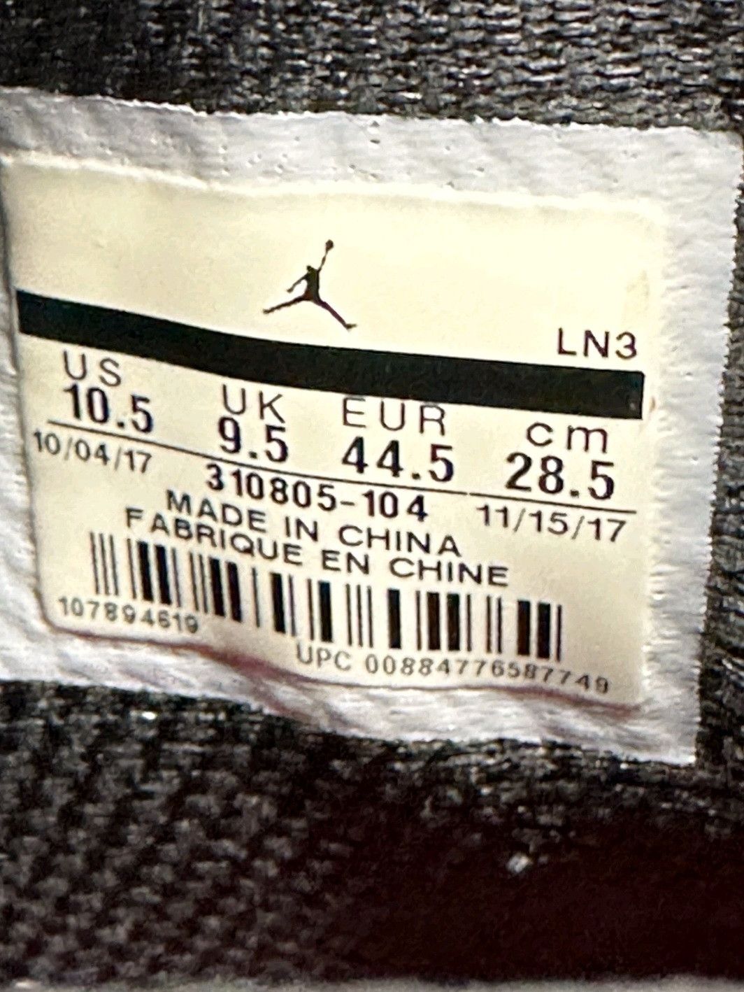 Jordan Brand Nike Air Jordan Retro 10 I’m Back 310805104 Size 10.5 Men Size US 10.5 / EU 43-44 - 7 Thumbnail
