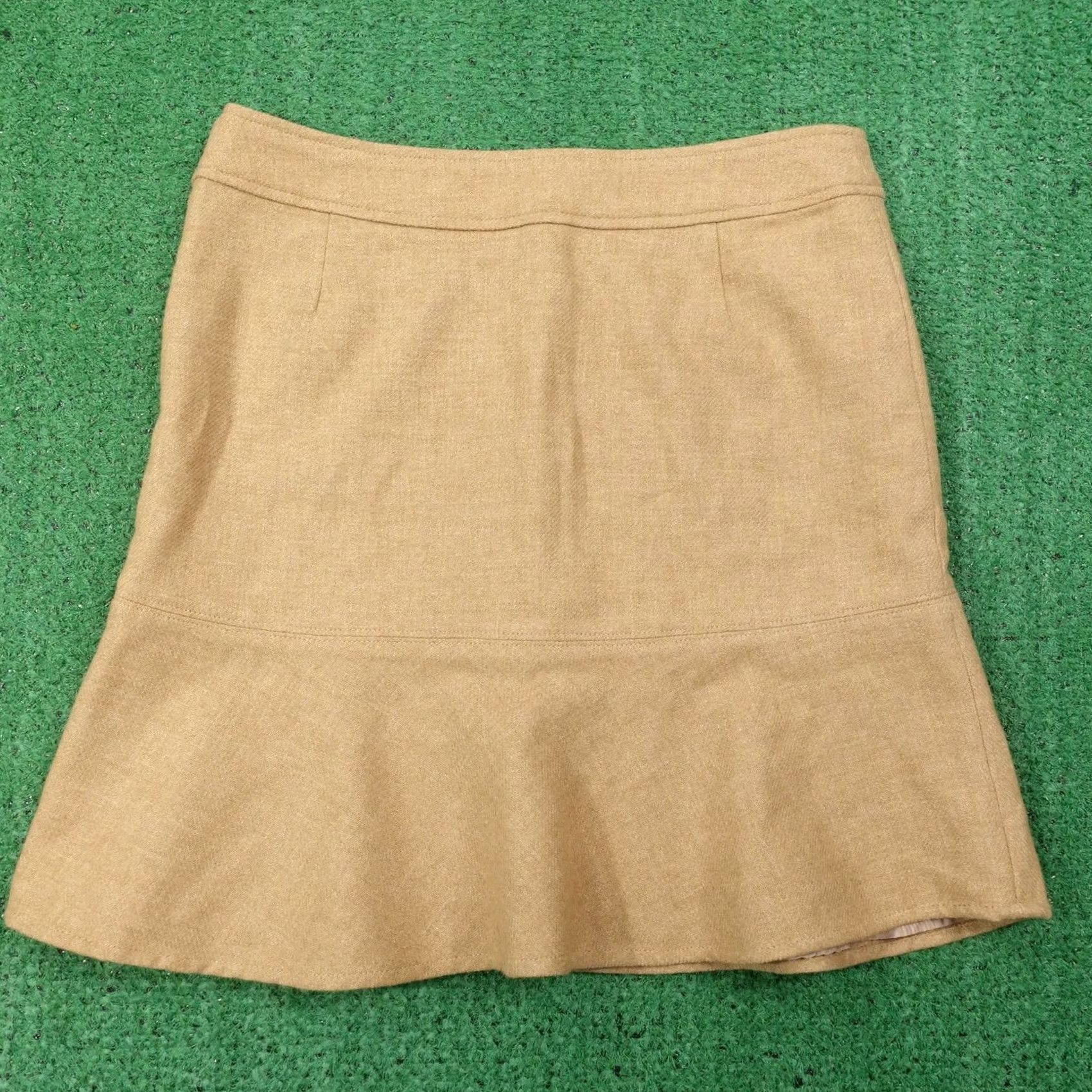 Gap Gap Skirt Womens 6 Beige Tweed Short Flare Lined Zip Workwear Business Size 28" / US 6 / IT 42 - 5 Thumbnail