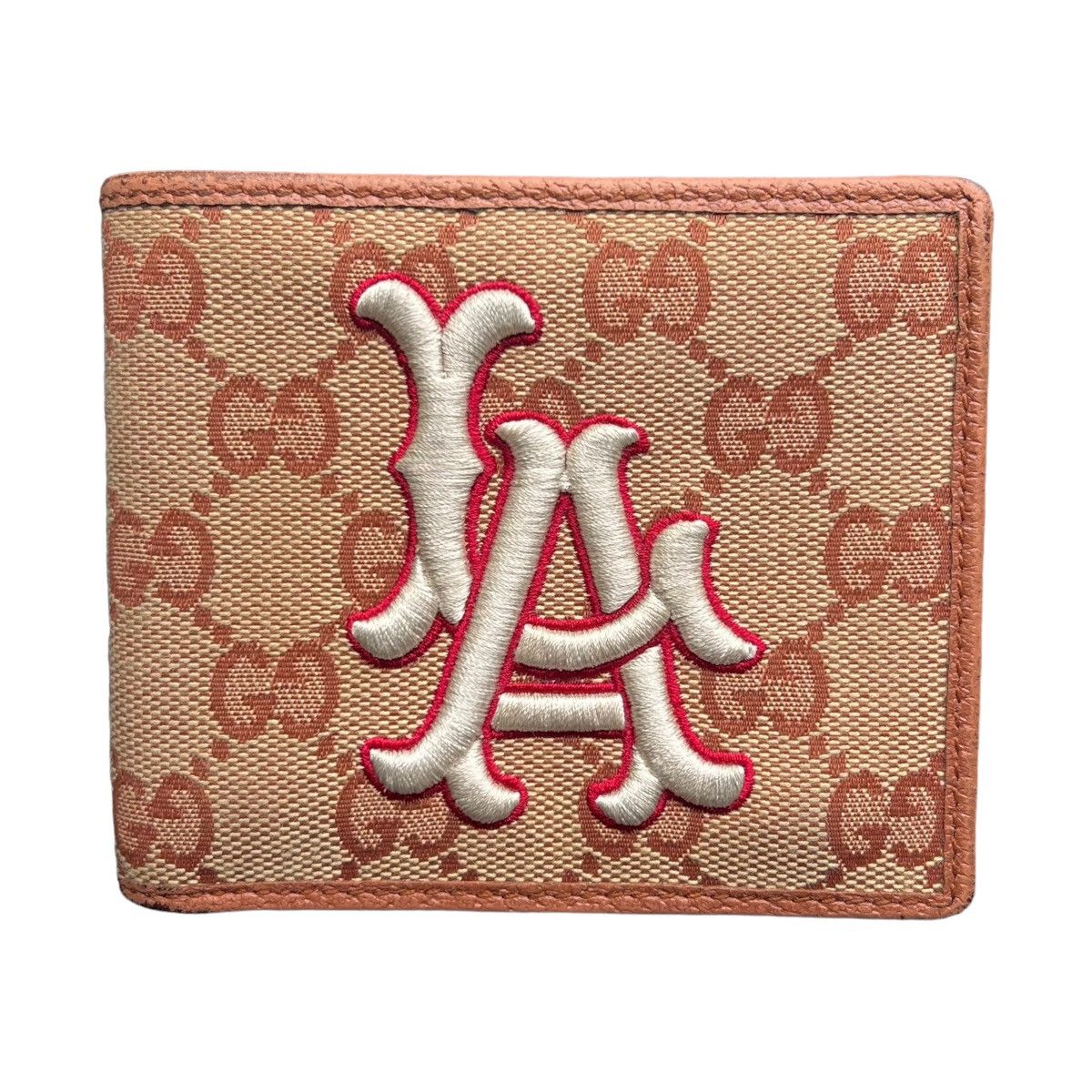 Gucci Wallet SF Giants Patch Beige/Brick Red in Polyester
