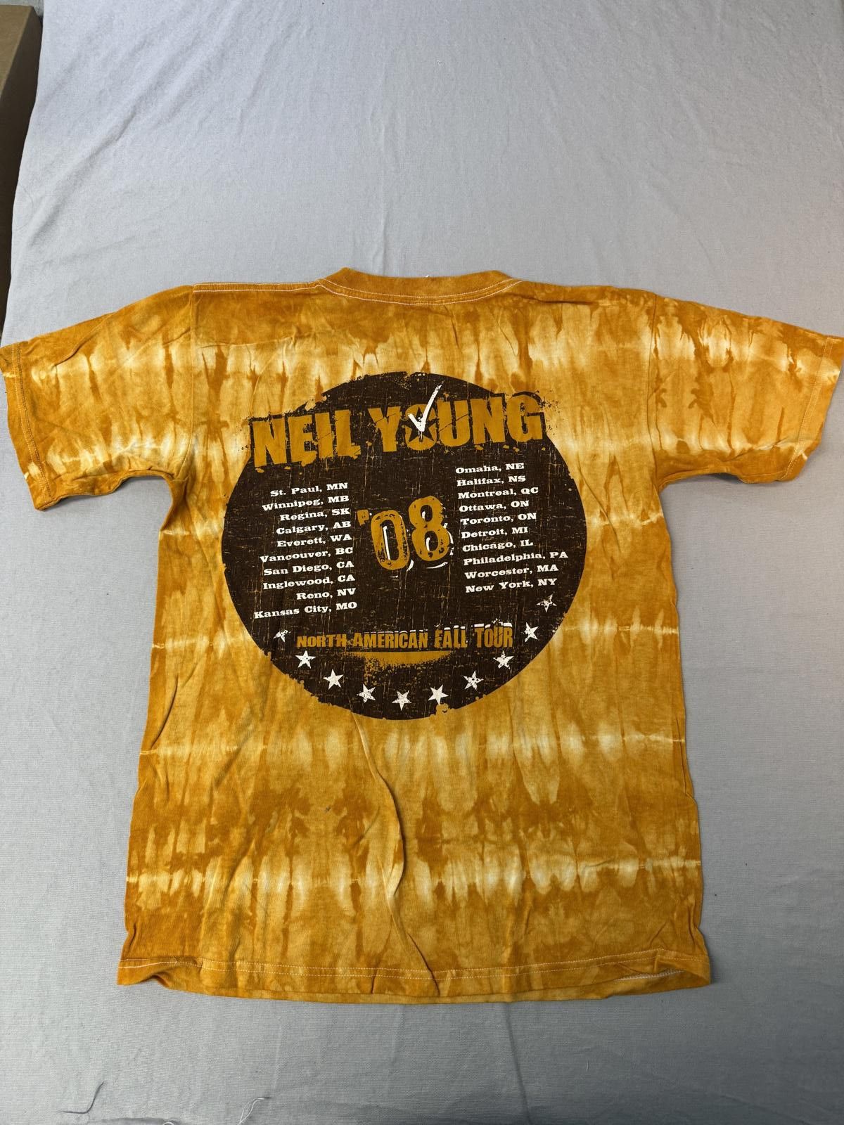 Designer Neil Young T-shirt 2008 Tour North American Tie Dye Tee - M Size US M / EU 48-50 / 2 - 6 Thumbnail
