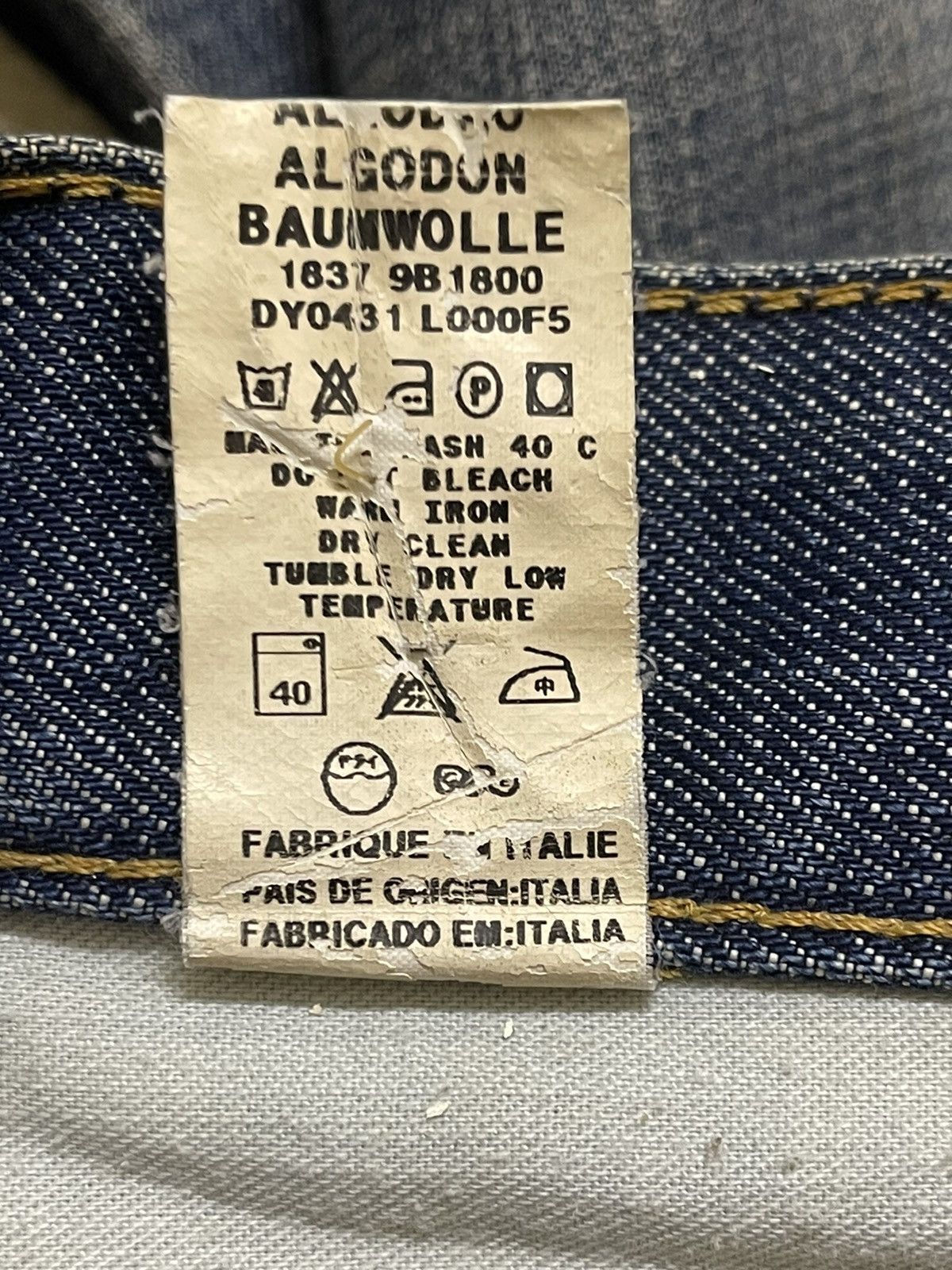 Energie Vintage Italian Energie Blue Faded Wash Distress Flare Jeans Size US 30 / EU 46 - 11 Thumbnail