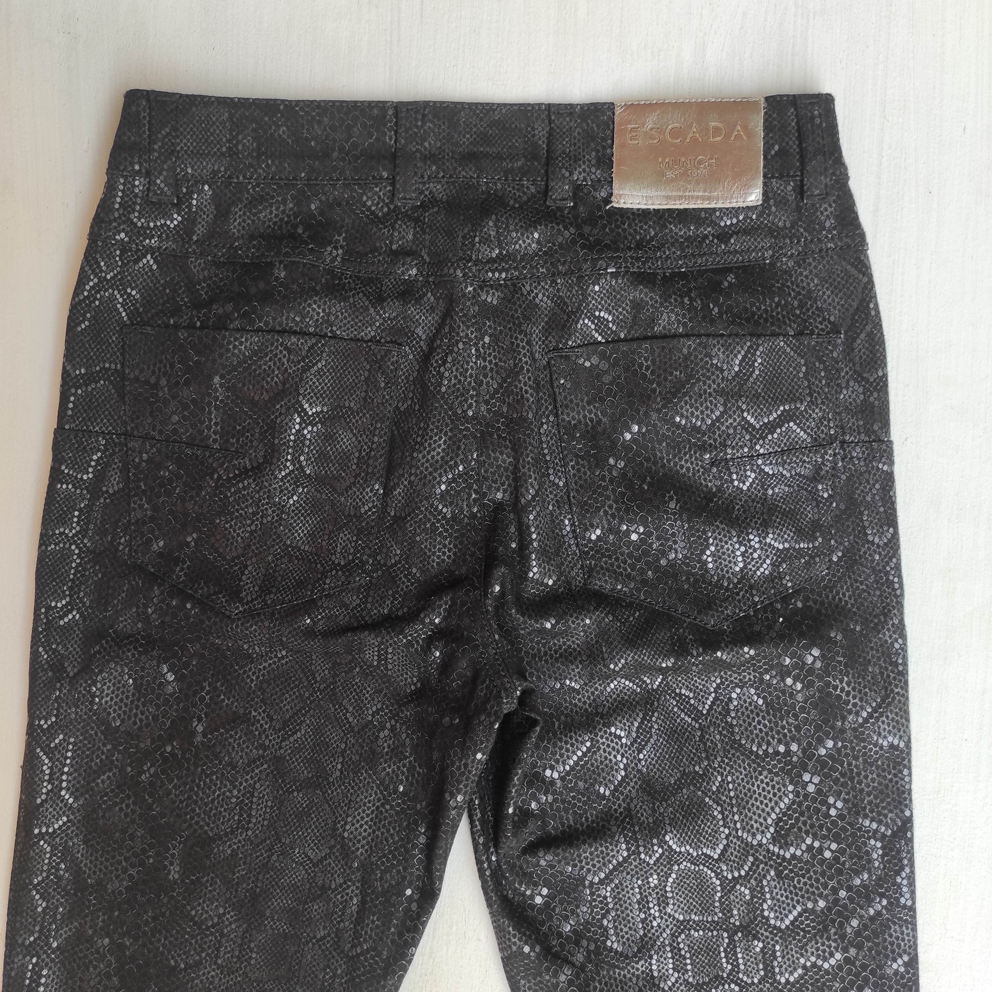 Escada Escada Python Pants Black Snake Print Sexy Designer Size 30" / US 8 / IT 44 - 14 Thumbnail