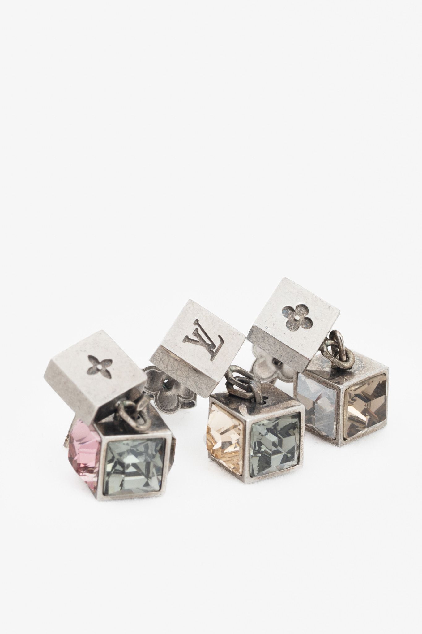 Louis Vuitton Louis Vuitton Gamble Multi-Colour Crystal Drop Earrings Size ONE SIZE - 1 Thumbnail