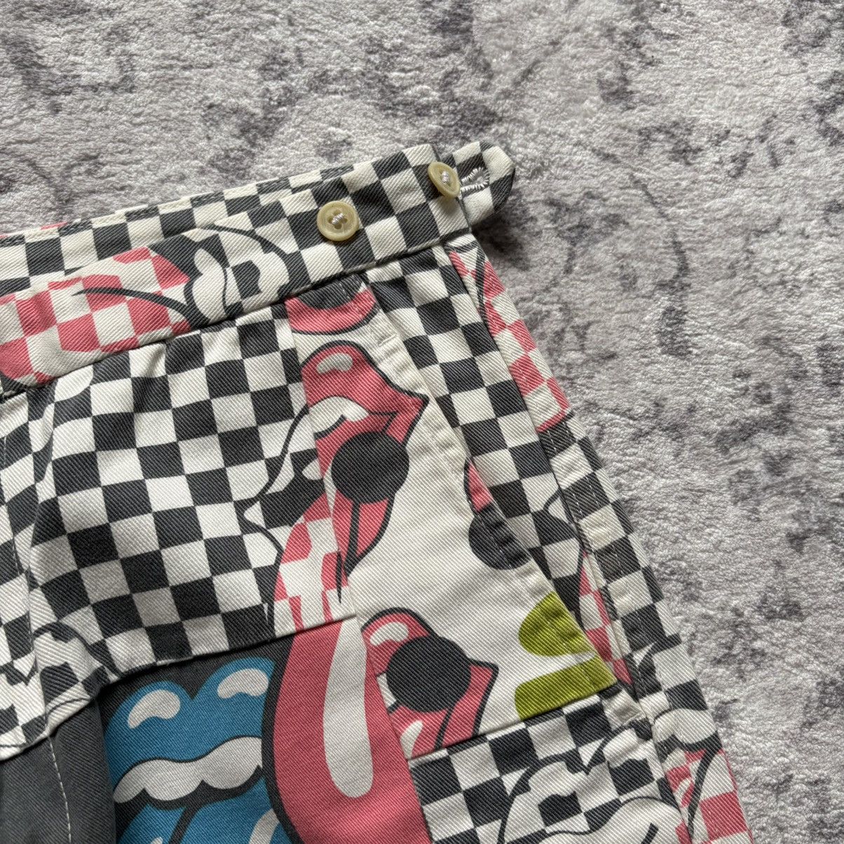 Comme des Garcons Homme Plus CDG Homme Plus Rolling Stones Tongue Lips Patchwork Pants Size US 29 - 4 Thumbnail