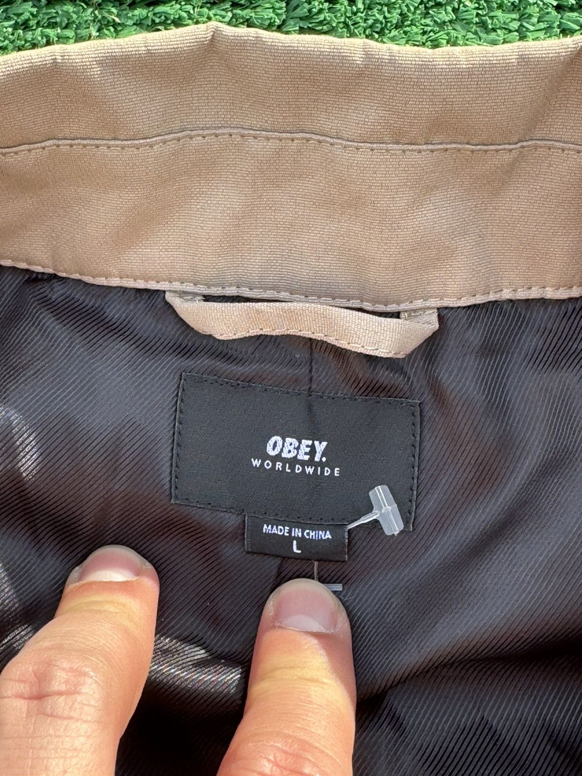 Obey OBEY Khaki Button Up Coat Size US L / EU 52-54 / 3 - 3 Thumbnail