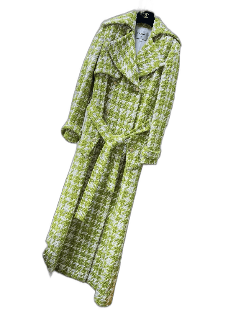 Chanel Chanel Houndstooth Longline Knit Coat Size M / US 6-8 / IT 42-44 - 1 Thumbnail