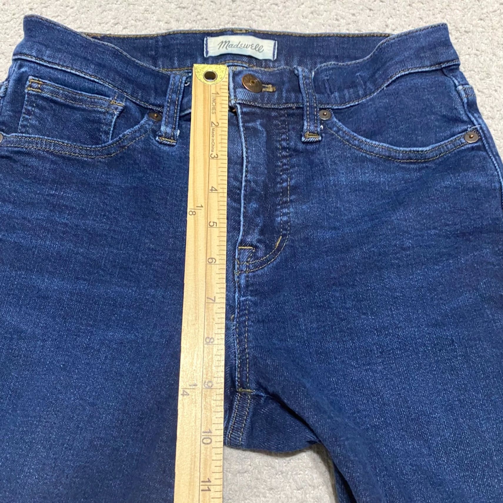 Madewell Madewell Jeans Blue Denim Mid Rise Skinny Womens Size 26 Regular 5-Pocket Denim Stretch Cotton Spandex Lyocell Size 26" / US 2 / IT 38 - 7 Thumbnail